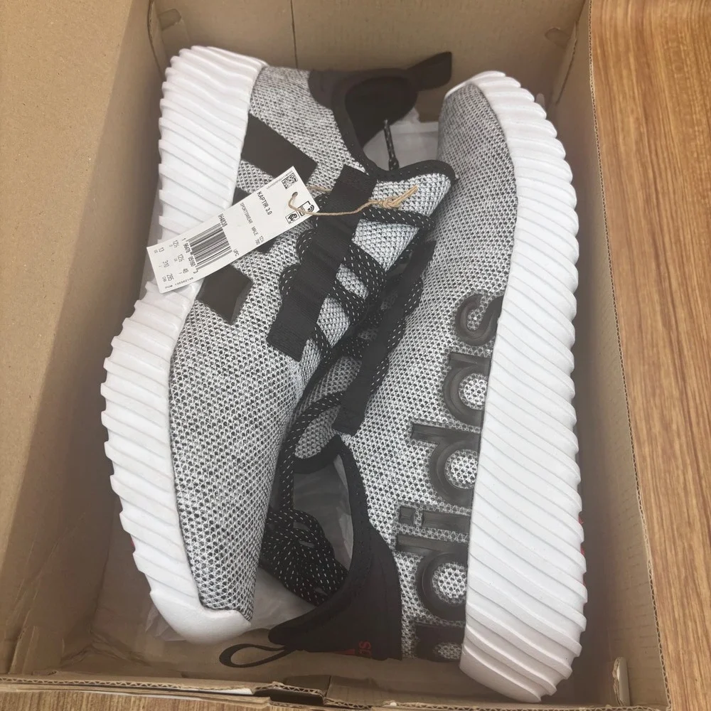 New Adidas Kaptir 3.0 Sneakers Mens 13 Grey Black New IH4838 Running Shoes